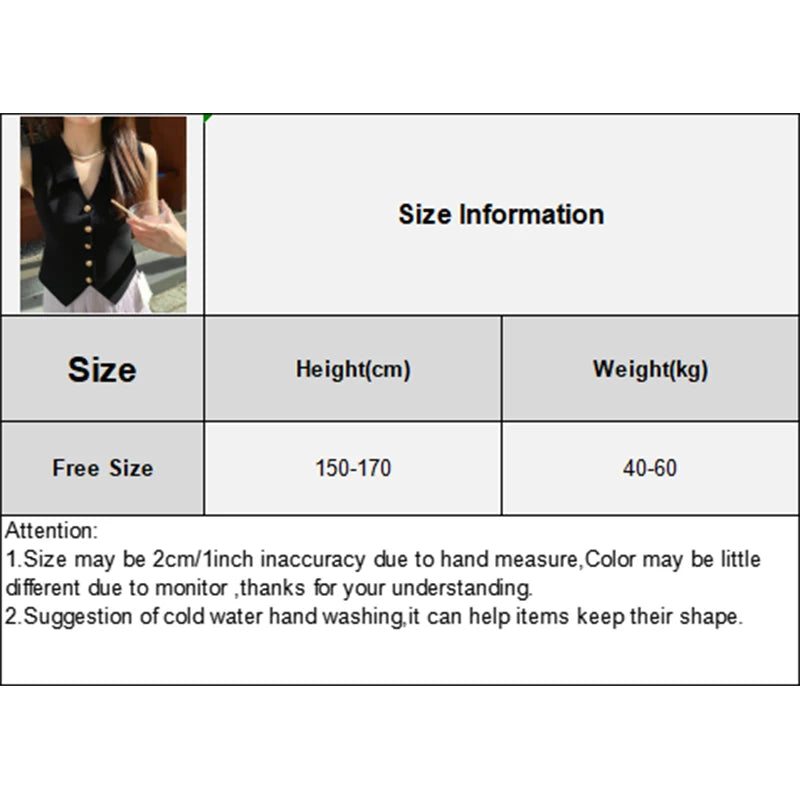 CITSLX 1pcs Vest French Temperament V-neck Single Breasted Sleeveless Slim Knitted Vest For Women