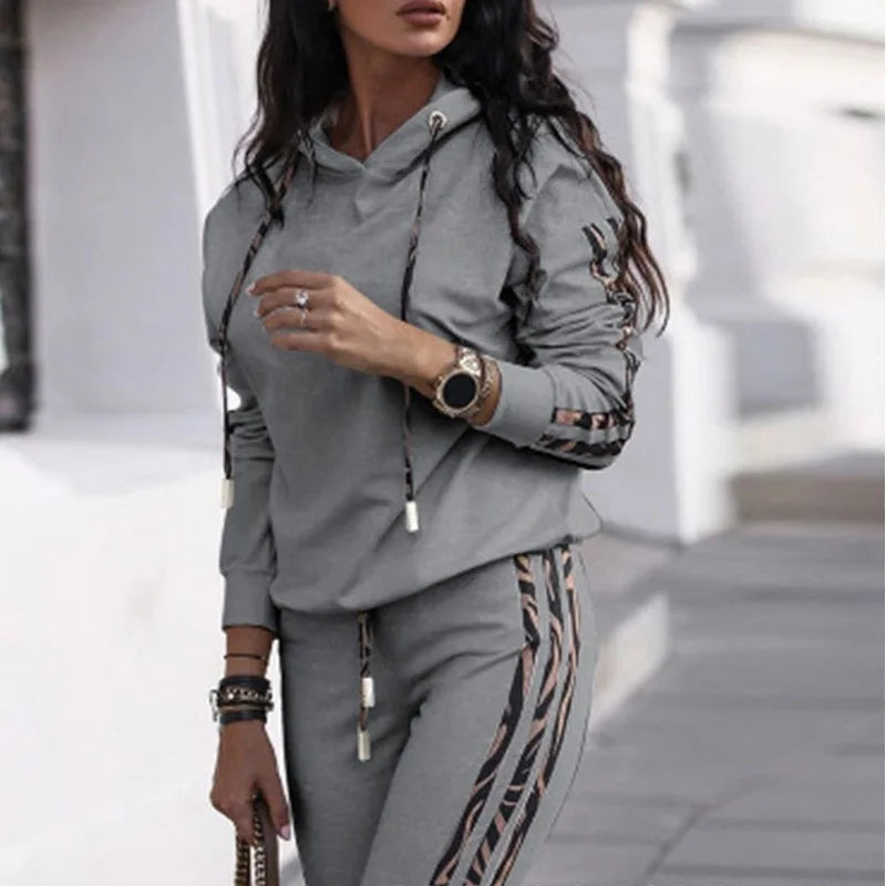 CITSLX 2024 Autumn European and American Women's Fashion Casual Two Piece Sportswear