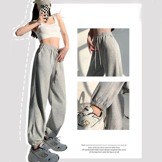 CITSLX 2024 Women Spring Summer Sweatpants Casual High Waist Cotton Knitted Jogger Pants Sports pants Female Long Pants Trousers