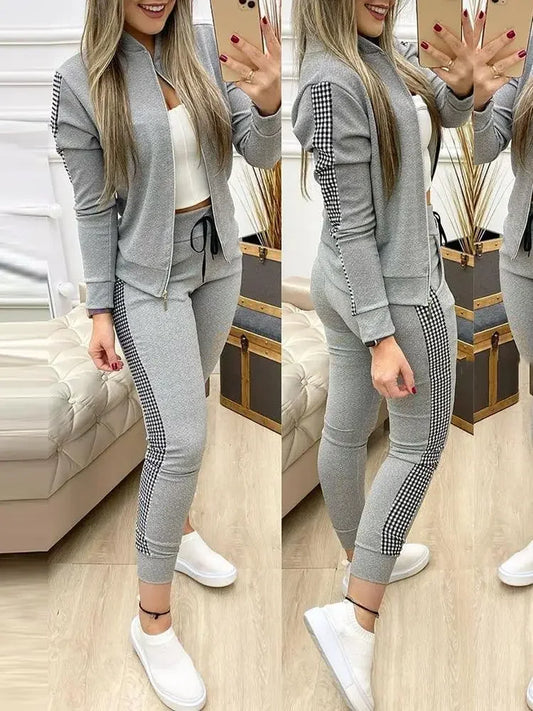 CITSLX 2024 Women Two Piece Set Outfits Autumn Women's Tracksuit Zipper Top Pants Casual Sport Suit Winter 2 Piece Woman Set