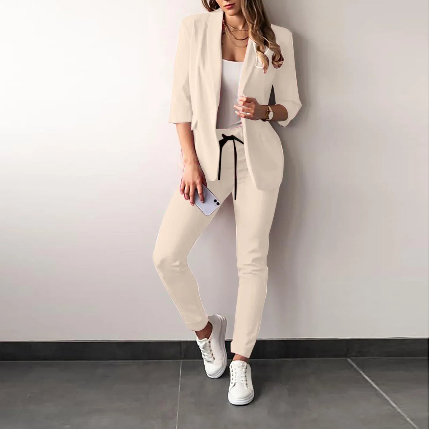 CITSLX 2024 Women's Suit Sets 2-piece Jacket + Pants Spring Autumn Slim Fit Formal Office Women Long Sleeve Blazer Sets Clothing Sets