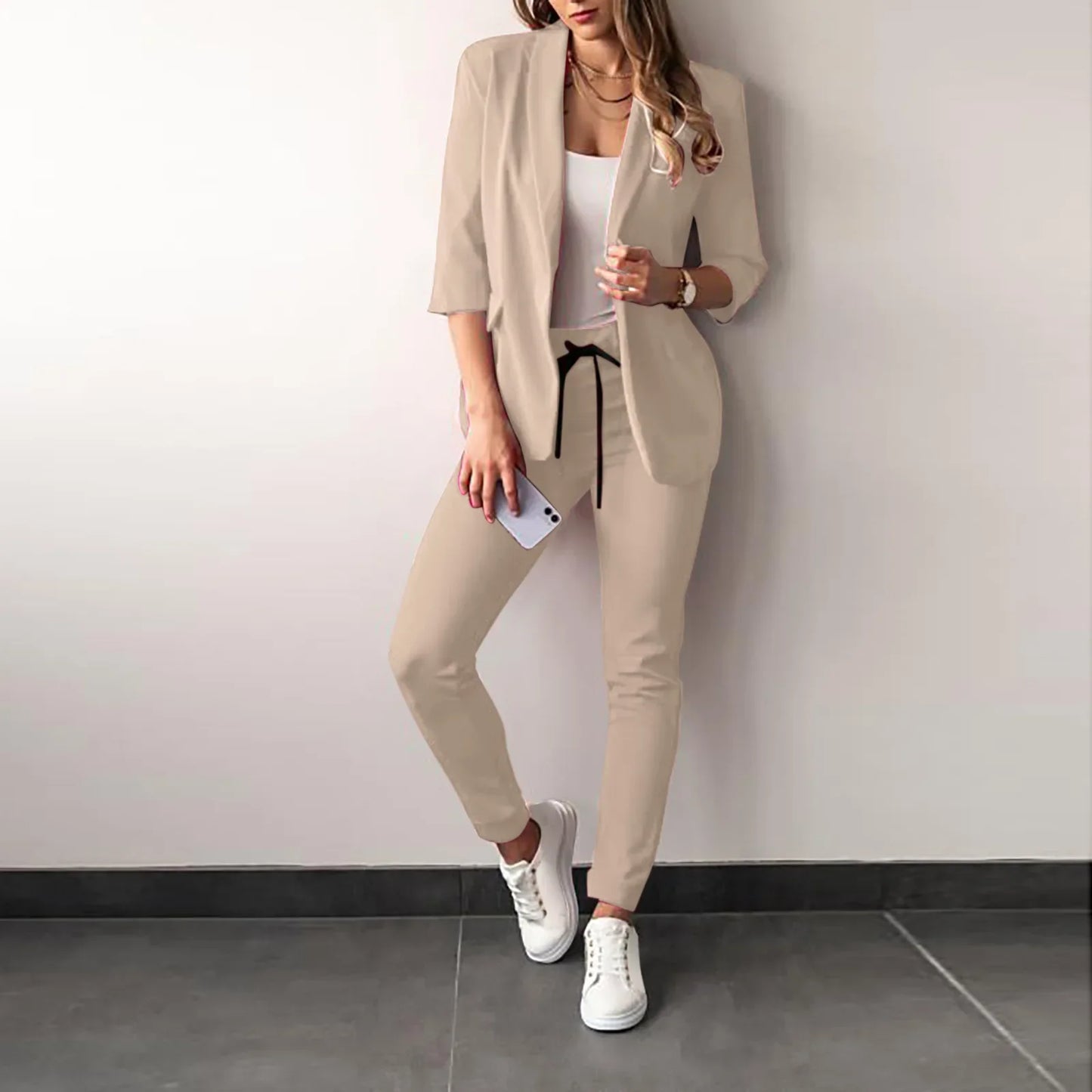 CITSLX 2024 Women's Suit Sets 2-piece Jacket + Pants Spring Autumn Slim Fit Formal Office Women Long Sleeve Blazer Sets Clothing Sets