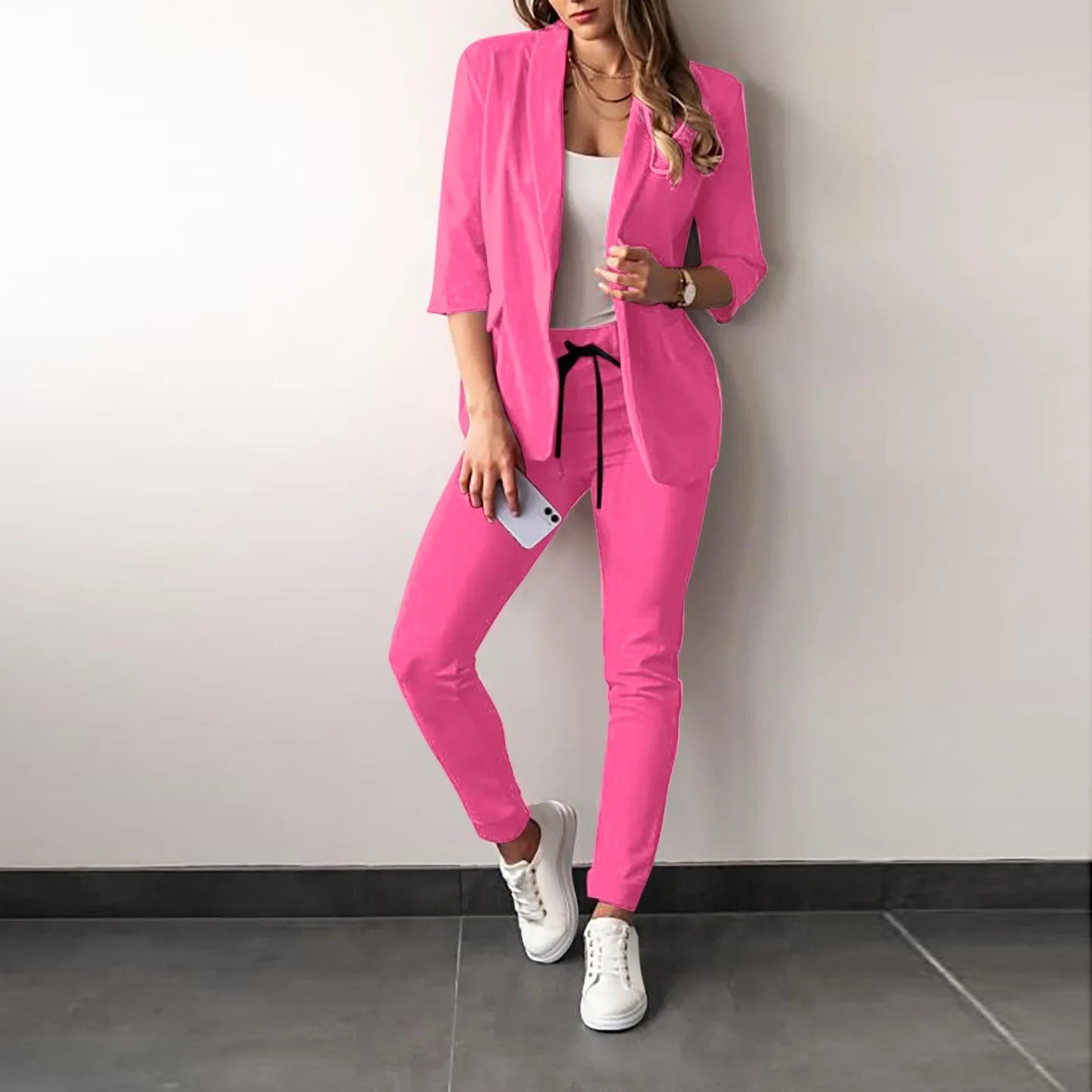 CITSLX 2024 Women's Suit Sets 2-piece Jacket + Pants Spring Autumn Slim Fit Formal Office Women Long Sleeve Blazer Sets Clothing Sets