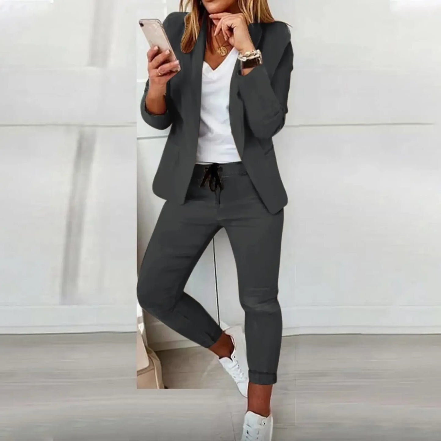 CITSLX 2024 Women's Suit Sets 2-piece Jacket + Pants Spring Autumn Slim Fit Formal Office Women Long Sleeve Blazer Sets Clothing Sets