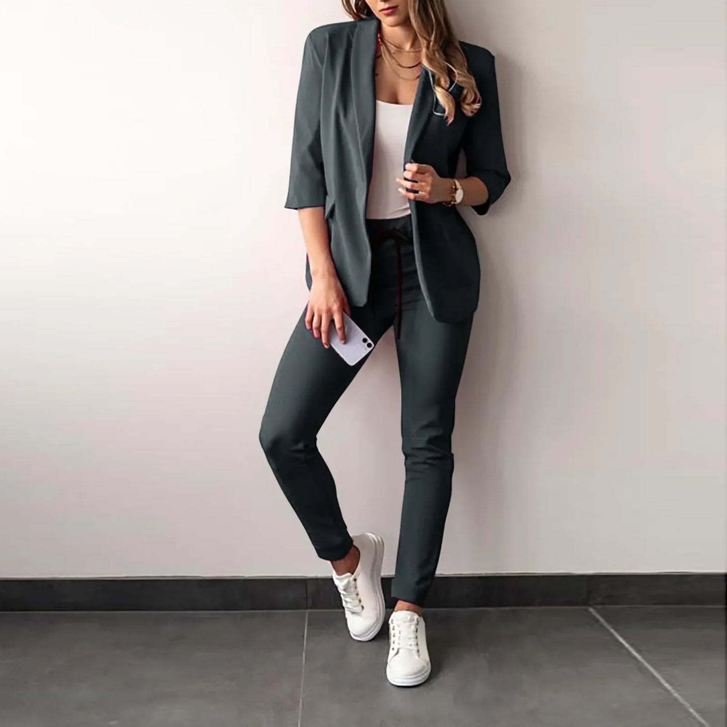 CITSLX 2024 Women's Suit Sets 2-piece Jacket + Pants Spring Autumn Slim Fit Formal Office Women Long Sleeve Blazer Sets Clothing Sets