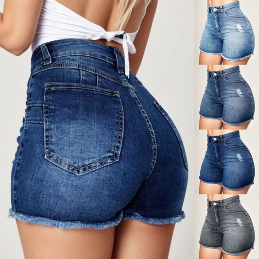 CITSLX 2024 Women's Summer High Waisted Mini Denim Shorts Sexy Ladies Club Party Wear Slim Bodycon Short Jeans Chic Denim Skirt Female