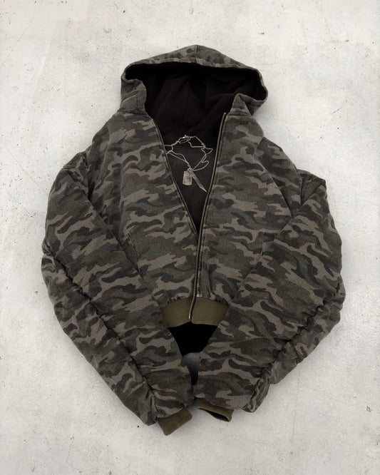 CITSLX American Camouflage double-sided Plush Hood Jacket Men Women New Street Coat Y2K Hip Hop Baseball Uniform Couple Casual Hoodie