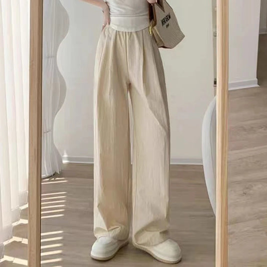 CITSLX Gidyq Women Fashion Folds Wide Leg Pants Japan Style Casual Streetwear Loose Yamamoto Pants Harajuku Female Straight Trousers