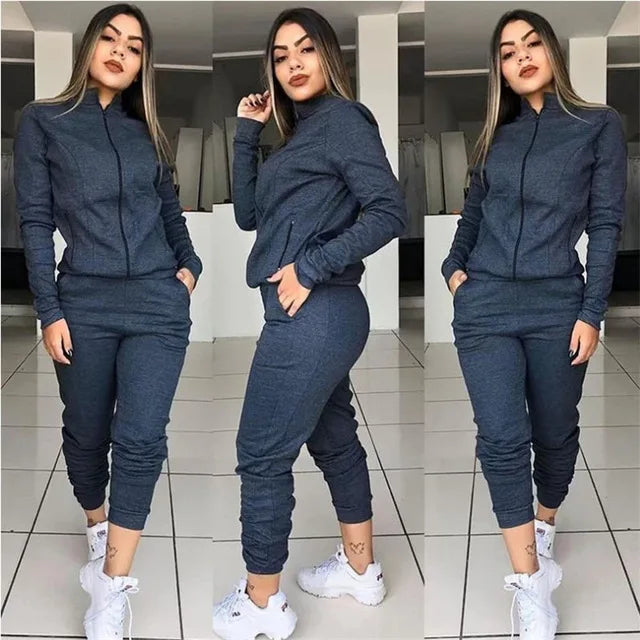 CITSLX Joggers Women Set Fashion Women Tracksuit 2 Piece Sweat Suit For Sportwear Sport Gym Set Two Piece Set Winter Matching Set 2024