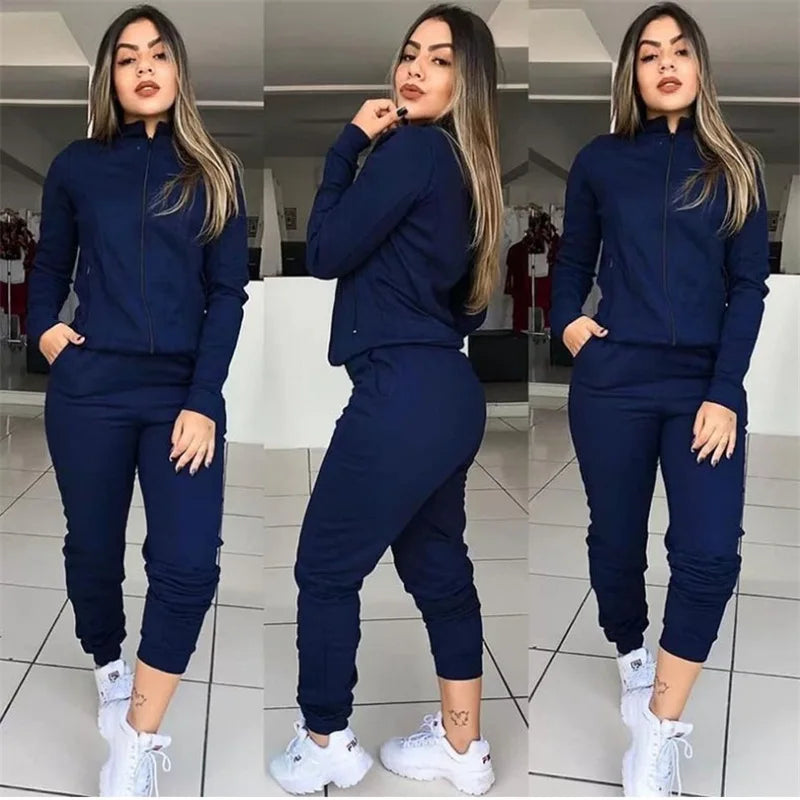 CITSLX Joggers Women Set Fashion Women Tracksuit 2 Piece Sweat Suit For Sportwear Sport Gym Set Two Piece Set Winter Matching Set 2024