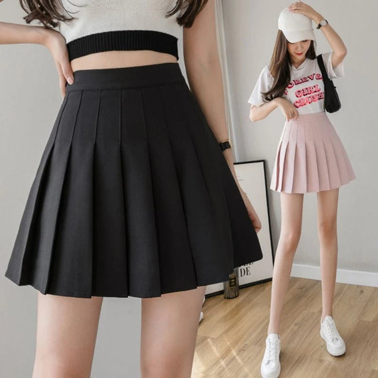 CITSLX Korean Skirt Shorts Women High Waist Sexy Mini Skirts For Ladies Pleated Kawaii Skirt Female