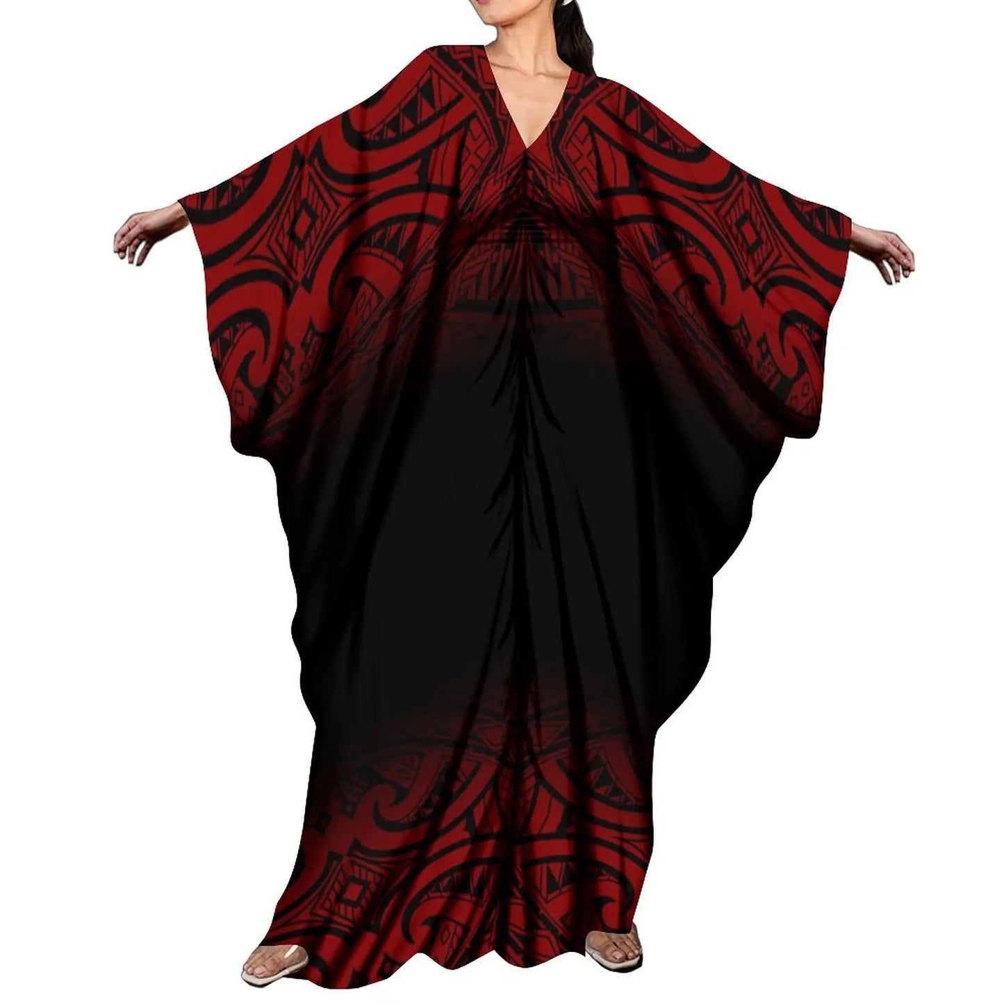 CITSLX New Arrival Holiday Batwing Sleeve Kaftan Butterfly Dress Women Elegant Loose Long Party Dress Custom Polynesian Shawl Dress