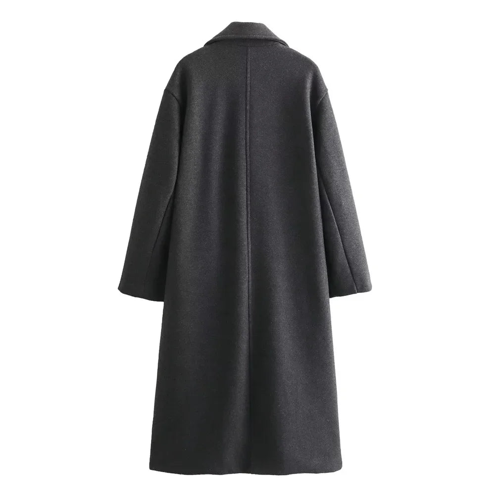 CITSLX PB&ZA  2024 Autumn/Winter New Women's Wear New Fashion Casual Versatile Soft Loose Long Coat Coat