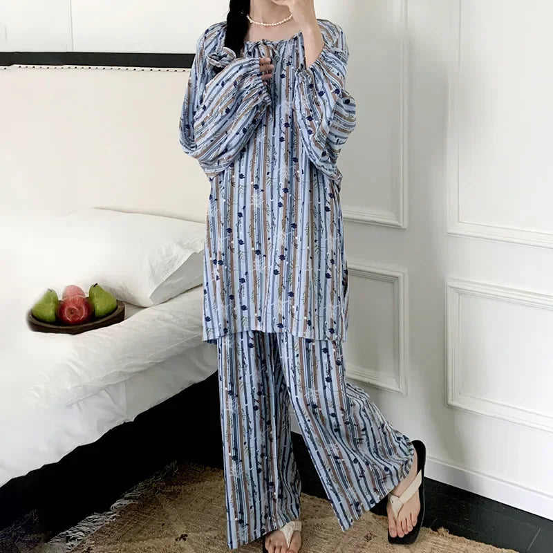 CITSLX Pajamas Women's Clothing Suits Spring Thin Home Soft Cozy Simple Relaxed Casual Skinny Temperament Warm Freshness Fashionable