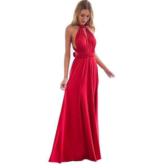 CITSLX Sexy Women Multiway Wrap Convertible Boho Maxi Club Red Dress Bandage Long Dress Party Bridesmaids Infinity Robe Longue Femme