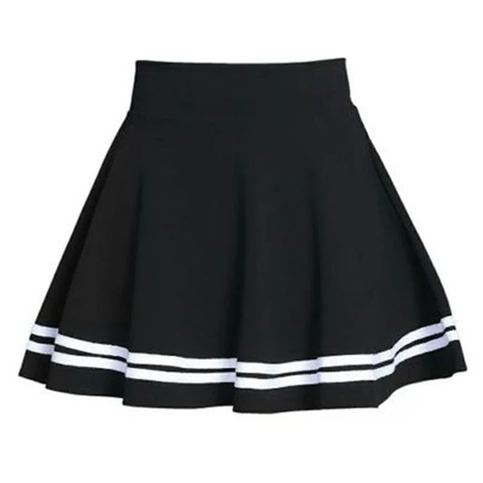 CITSLX Summer 2024 Women Skirt Elastic Faldas Ladies Midi Skirts Pleated Black Sexy Stripe Girl Mini Short School Skirts saia feminina