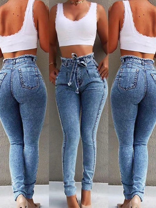 CITSLX Temperament Sexy Slimming Womens Denim Pants 2024 New Summer European and American Style Jeans Streetwear Denim Pants