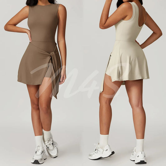 CITSLX Tennis Dress with Shorts Women Badminton Clothing Golf Wear Workout  Gym Outfit Sport Dress with Shorts Casual Jumper Skirt