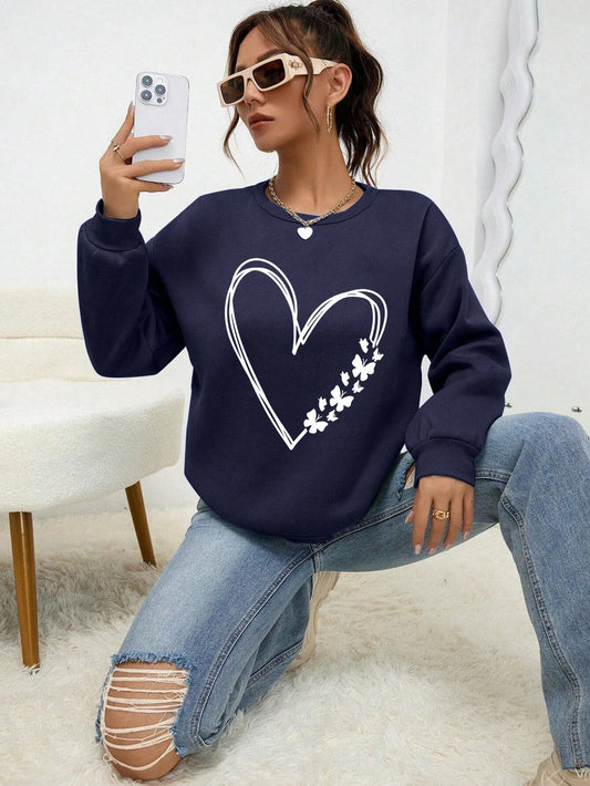 CITSLX The Great Love At The Edge Of Butterflies Design Sweatshirt Female Fleece Crewneck Hooded Street Autumn Pullover New Sportswear