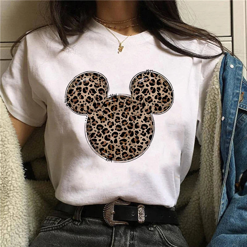 CITSLX Tshirt Mickey 90s Y2k Minnie Mouse Hat Print T-shirt Women Fashion T Shirt Female Clothes Kawaii Disney T Shirt