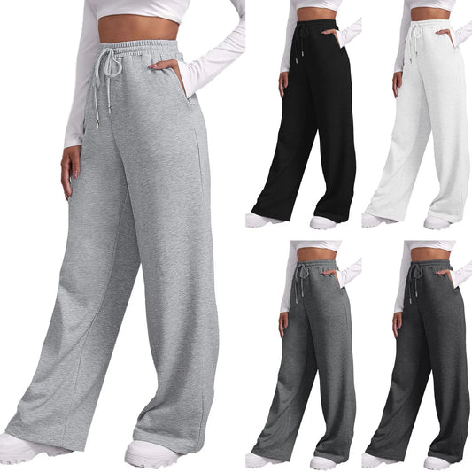 CITSLX Wide Leg Pants For Women’S Fleece Lined Sweatpants Straight Pants Bottom All-Math Plain Fitness Joggers Pants Travel Basic