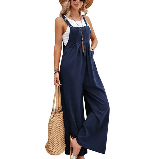 CITSLX Women Loose Fit Fashion Overalls Wide Leg Baggy Bib Overalls Jumpsuit Dungarees Summer Jumpsuit Casual Elegant Overalls Summer