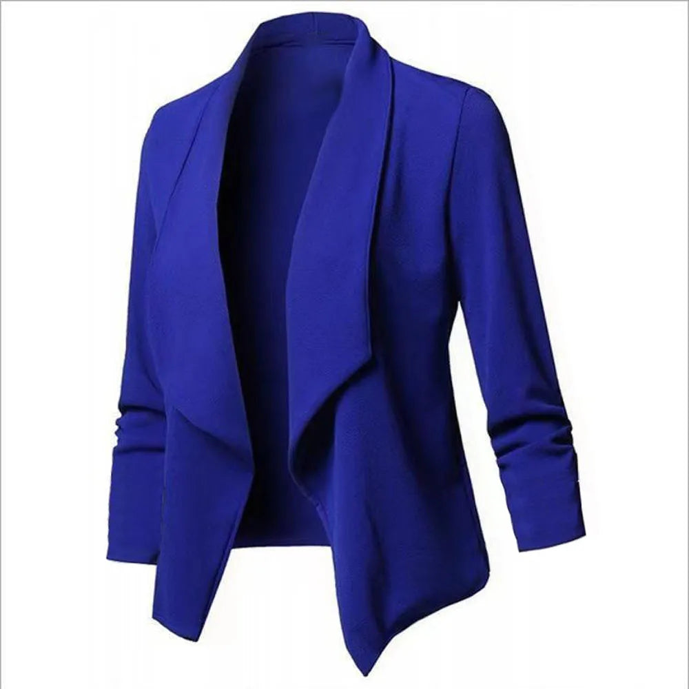 CITSLX Women OL Blazers Oversized S-5XL Female Notched Long Sleeve Pleated Slim Business Workwear Cardigan Blazers Coats ZC545