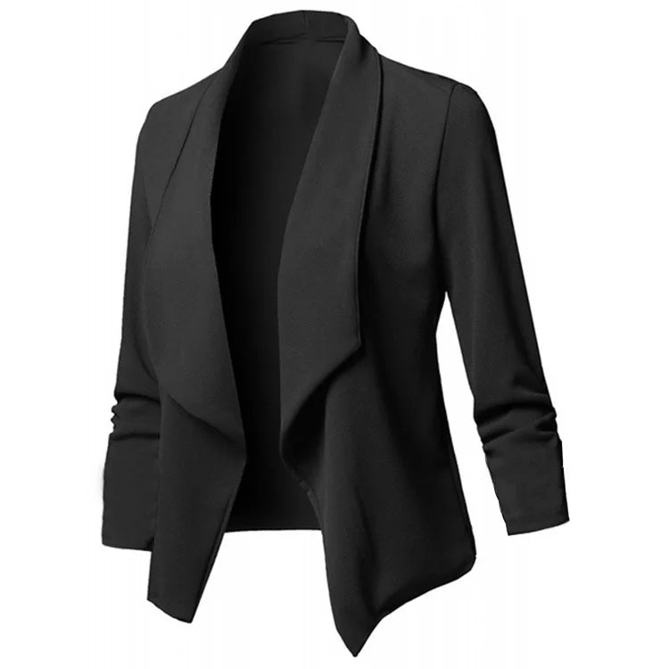 CITSLX Women OL Blazers Oversized S-5XL Female Notched Long Sleeve Pleated Slim Business Workwear Cardigan Blazers Coats ZC545