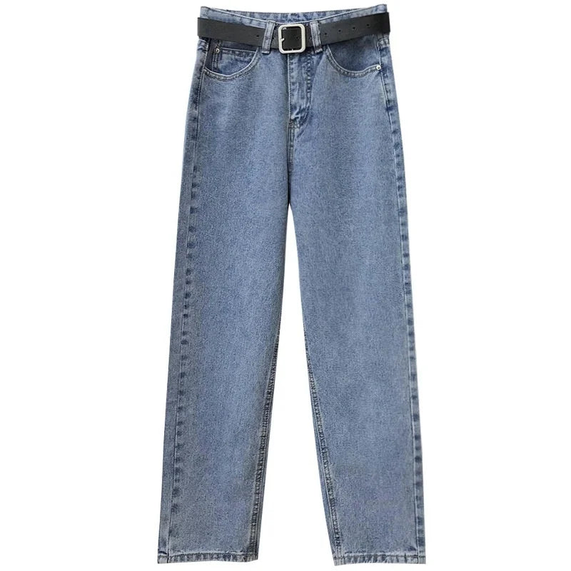 CITSLX Women's High Waist Harlan Baggy Jeans Female Straight Tube Loose Daddy Radish Denim Pants Women Vintage Trousers