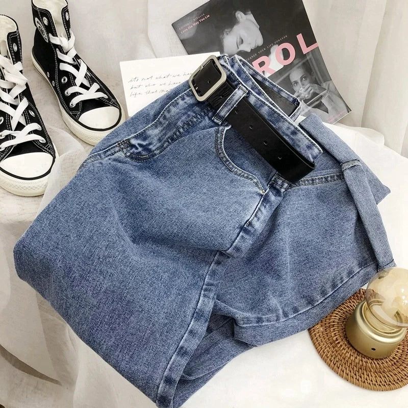 CITSLX Women's High Waist Harlan Baggy Jeans Female Straight Tube Loose Daddy Radish Denim Pants Women Vintage Trousers