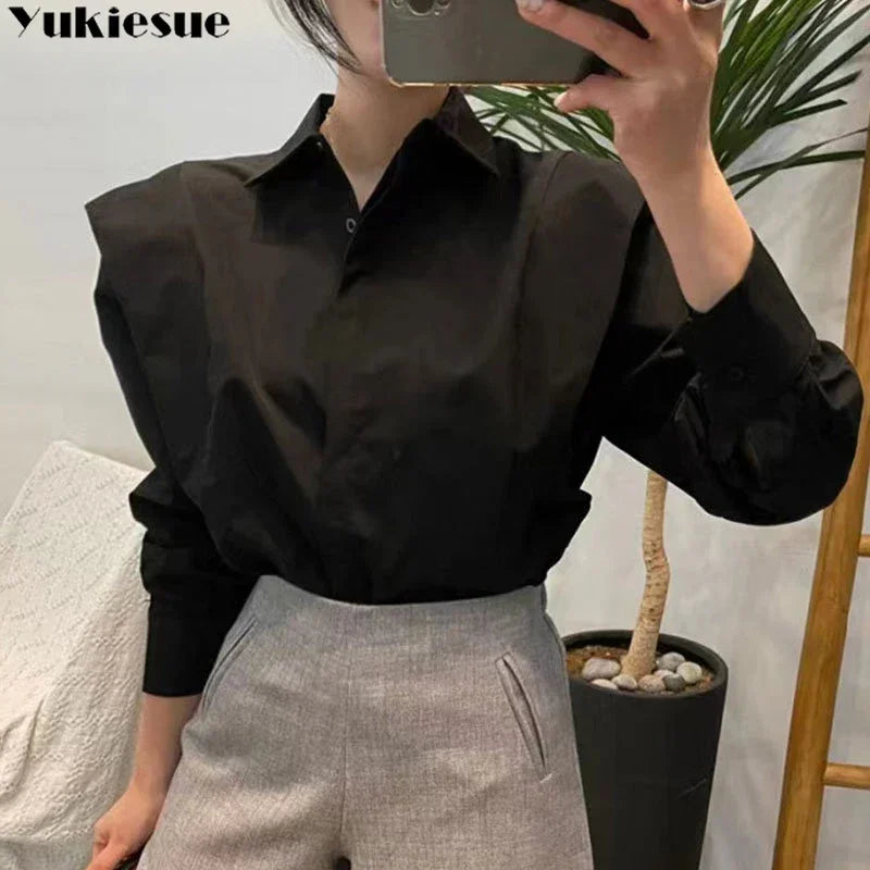 CITSLX Women's Shirt Autumn 2024 New Chic Long-Sleeve Loose Blouses Street Elegant Tops Shirt OL office women blouses and tops shirts