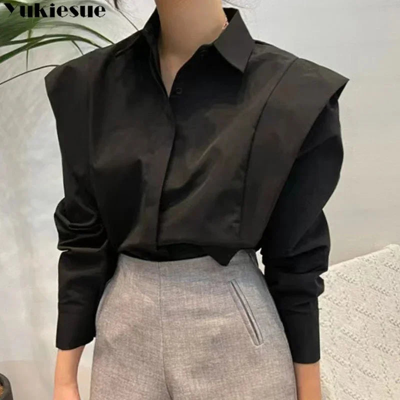 CITSLX Women's Shirt Autumn 2024 New Chic Long-Sleeve Loose Blouses Street Elegant Tops Shirt OL office women blouses and tops shirts