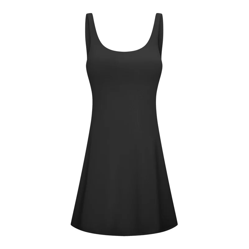 CITSLX Women's Tennis Dress Women Summer Workout Golf Dress Built-in Bra & Shorts With Inner Pockets Sleeveless Athletic Dresses