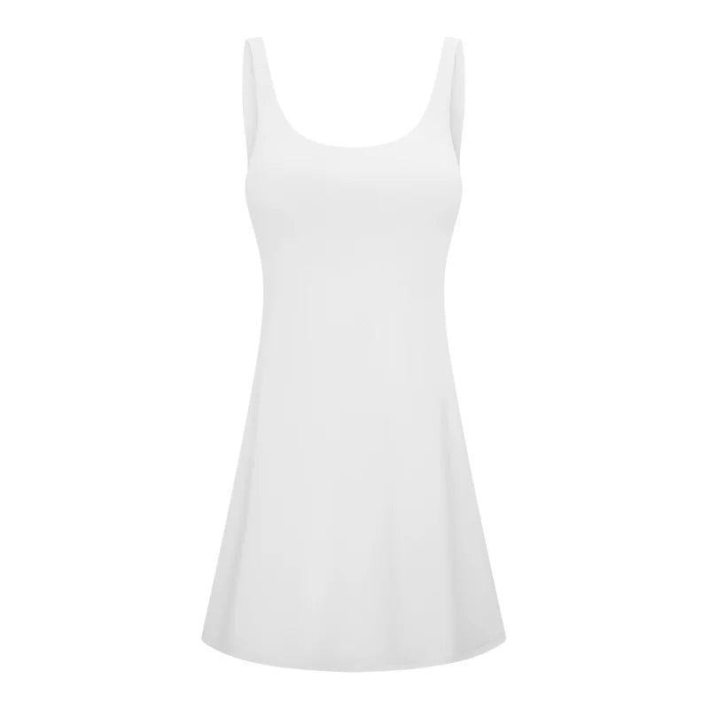 CITSLX Women's Tennis Dress Women Summer Workout Golf Dress Built-in Bra & Shorts With Inner Pockets Sleeveless Athletic Dresses