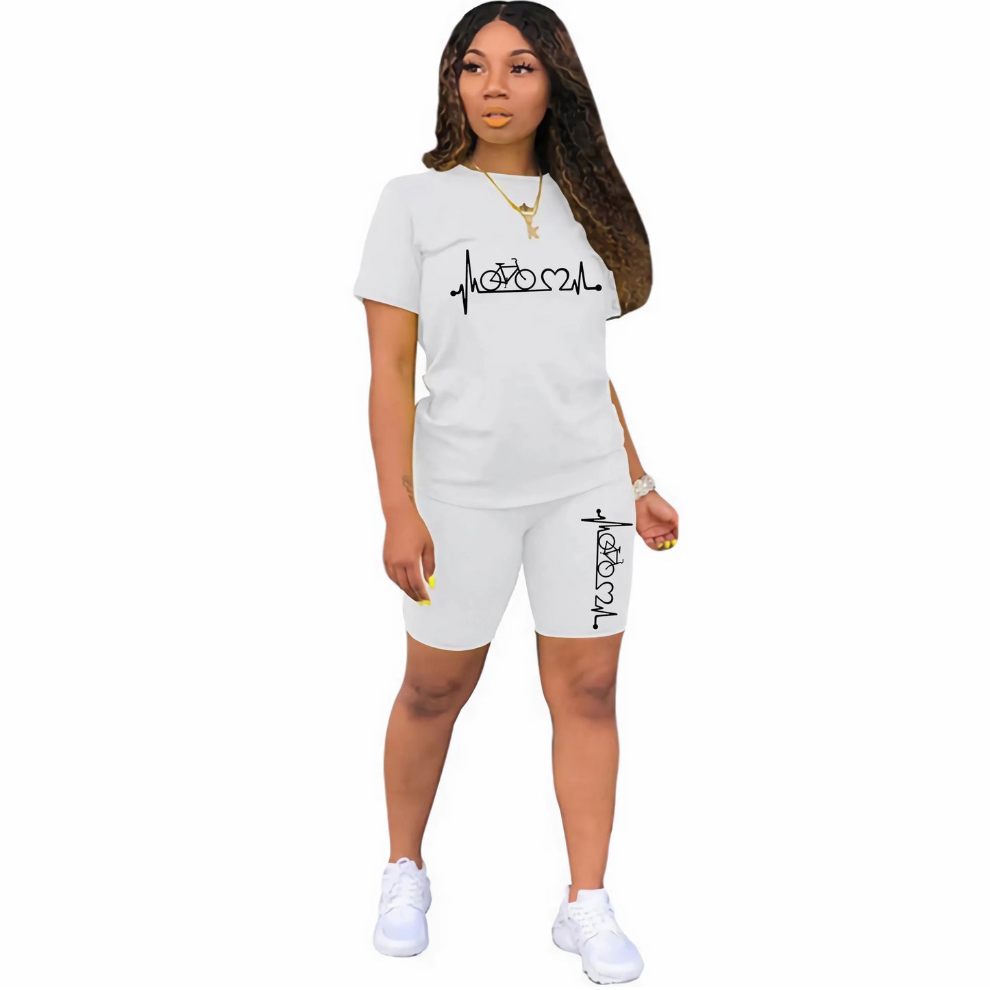 CITSLX Womens Outfits Casual Vacation Short Sets Sport Jogging T-shirt+shorts 2 Piece Set Clothing Fashion 2024 Hot sales Summer Suit