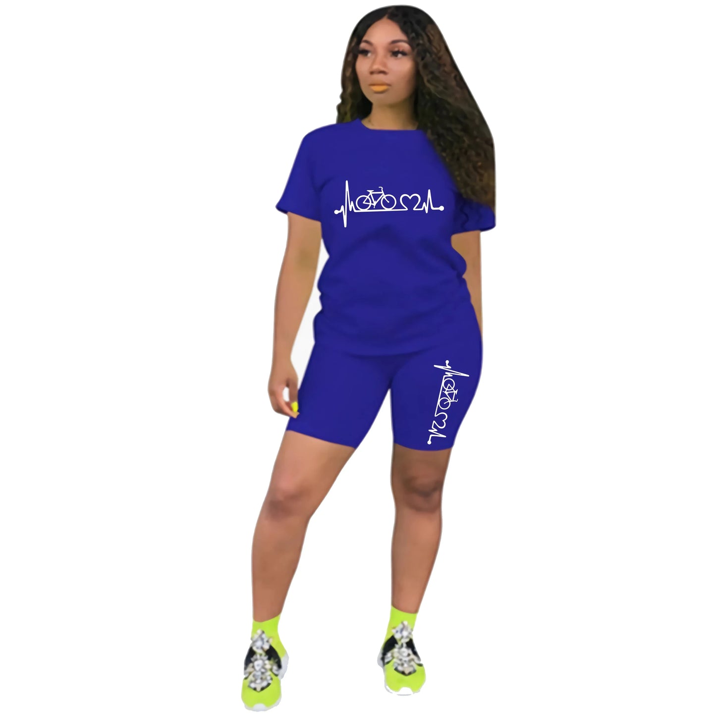 CITSLX Womens Outfits Casual Vacation Short Sets Sport Jogging T-shirt+shorts 2 Piece Set Clothing Fashion 2024 Hot sales Summer Suit