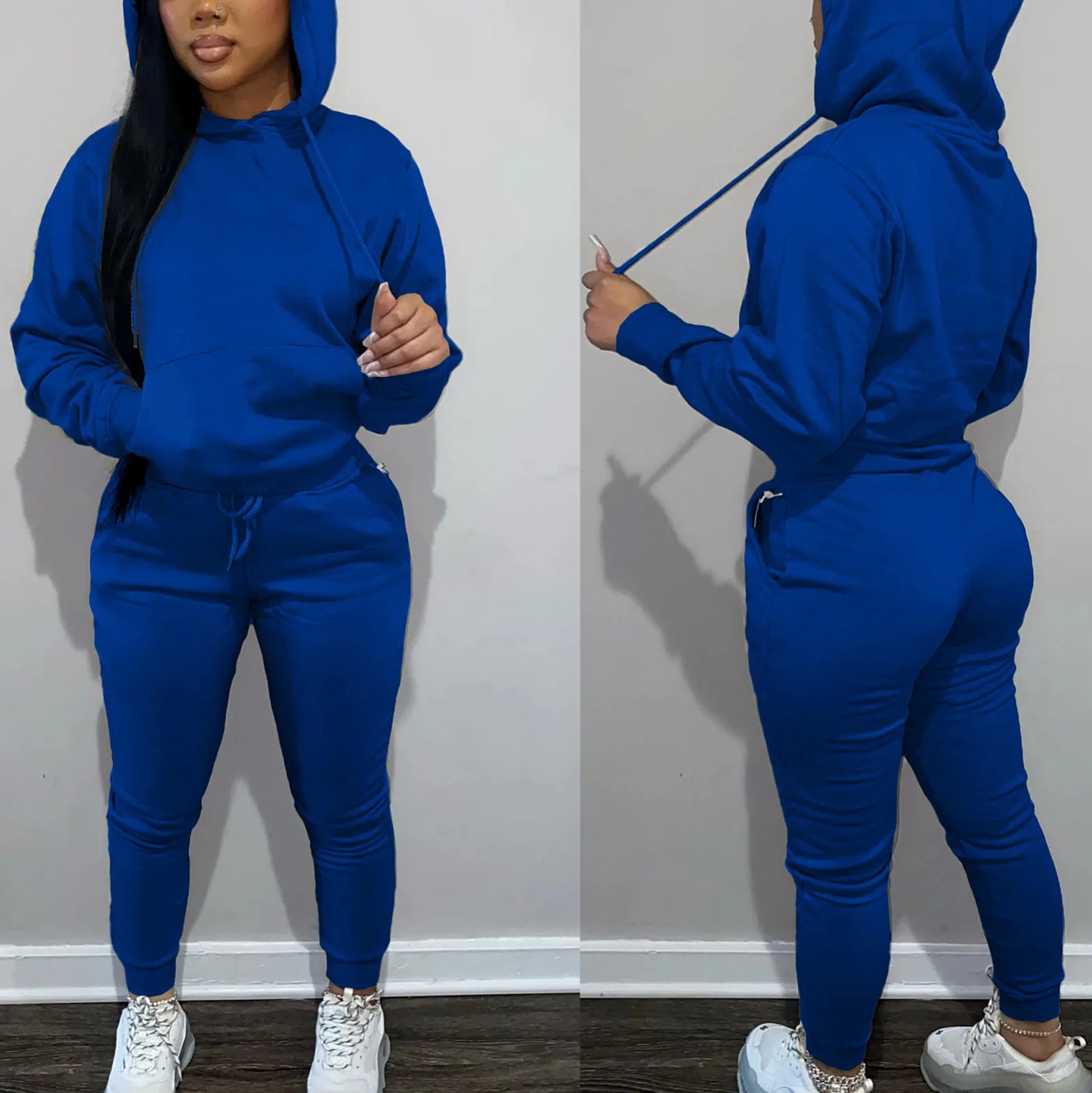 CITSLX Womens Sweatsuits 2 Piece Set Fall/Winter Loose Sweat Sets Comfy Hoodie Sweatshirt & Drawstring Cuffed Sweatpants