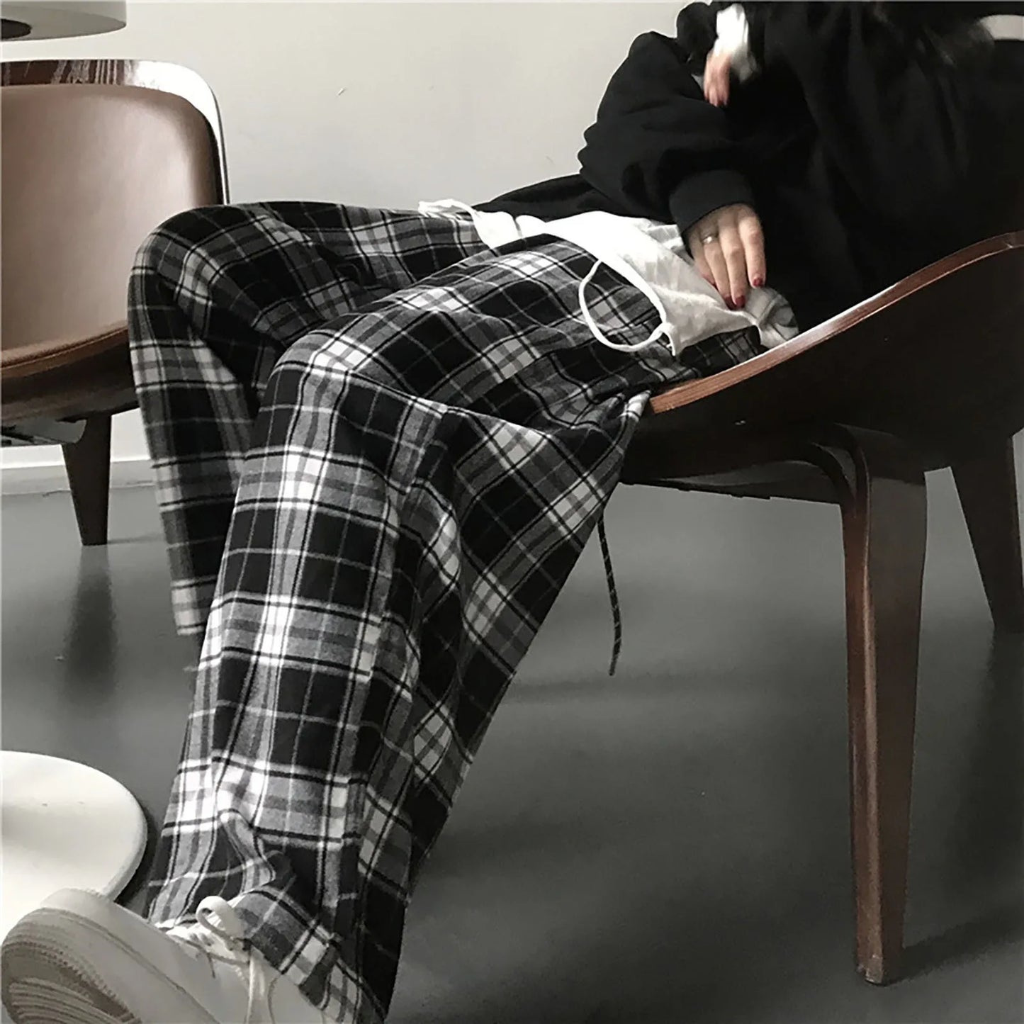 CITSLX Y2K Plaid Pants For Women High Waist Gothic Grunge Pants Women's Baggy Alt Clothing Alternative Clothes Fairycore Streetwear