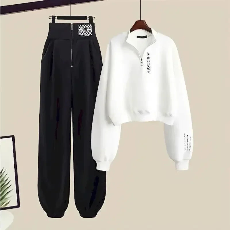 CITSLX Y2k Streetwear Hoodies+Casual Sweatpants Suit Women 2024Autumn Zipper Pullovers Sweatshirts Harajuku Two Piece Sets Kpop Clothes