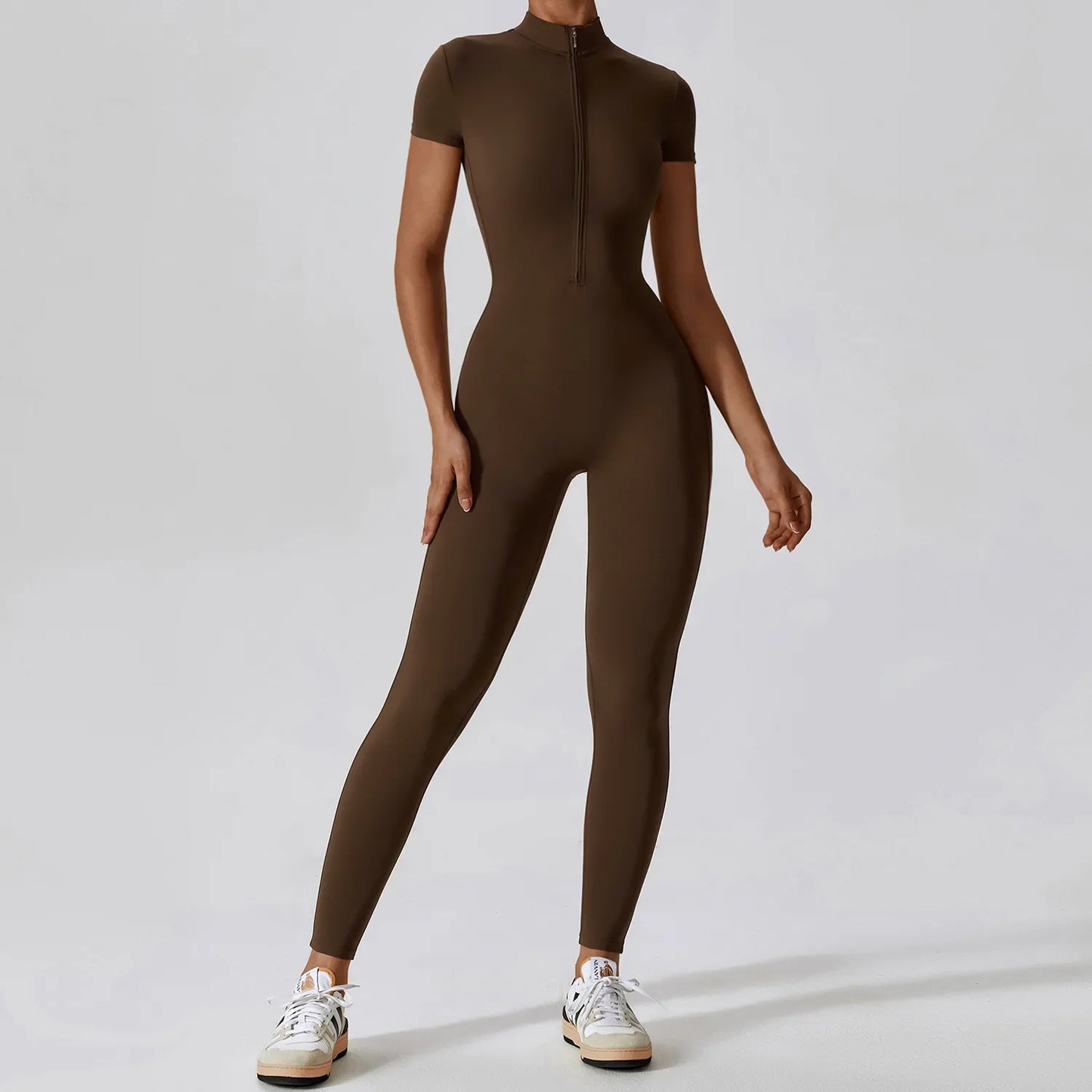 CITSLX Yoga Jumpsuit Women Seamless Sports Zipper Jumpsuit Set Gym Long Sleeve Fitness Suit Elastic Gym Workout Bodysuit Athletic Wear